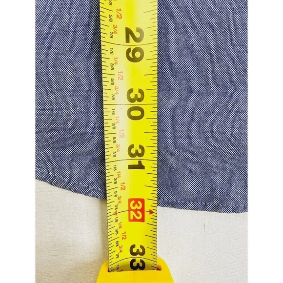 Zara Man Slim Fit Size 2XL Men's Blue Oxford Style Button Down Long Sleeve Shirt - Picture 7 of 9